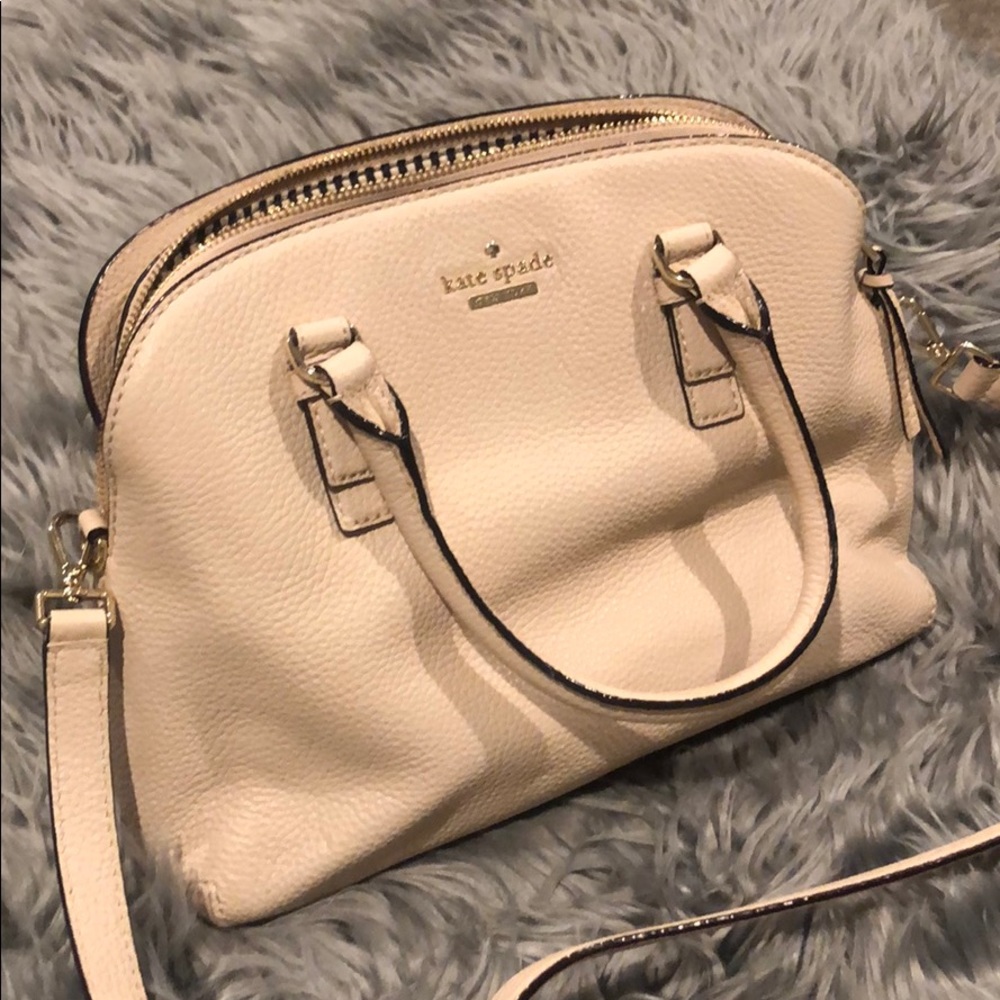 Kate Spade Cream Pebbled Crossbody